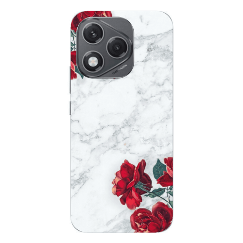 Honor 400 Lite red roses marble Transparent Silicone TPU Θήκη